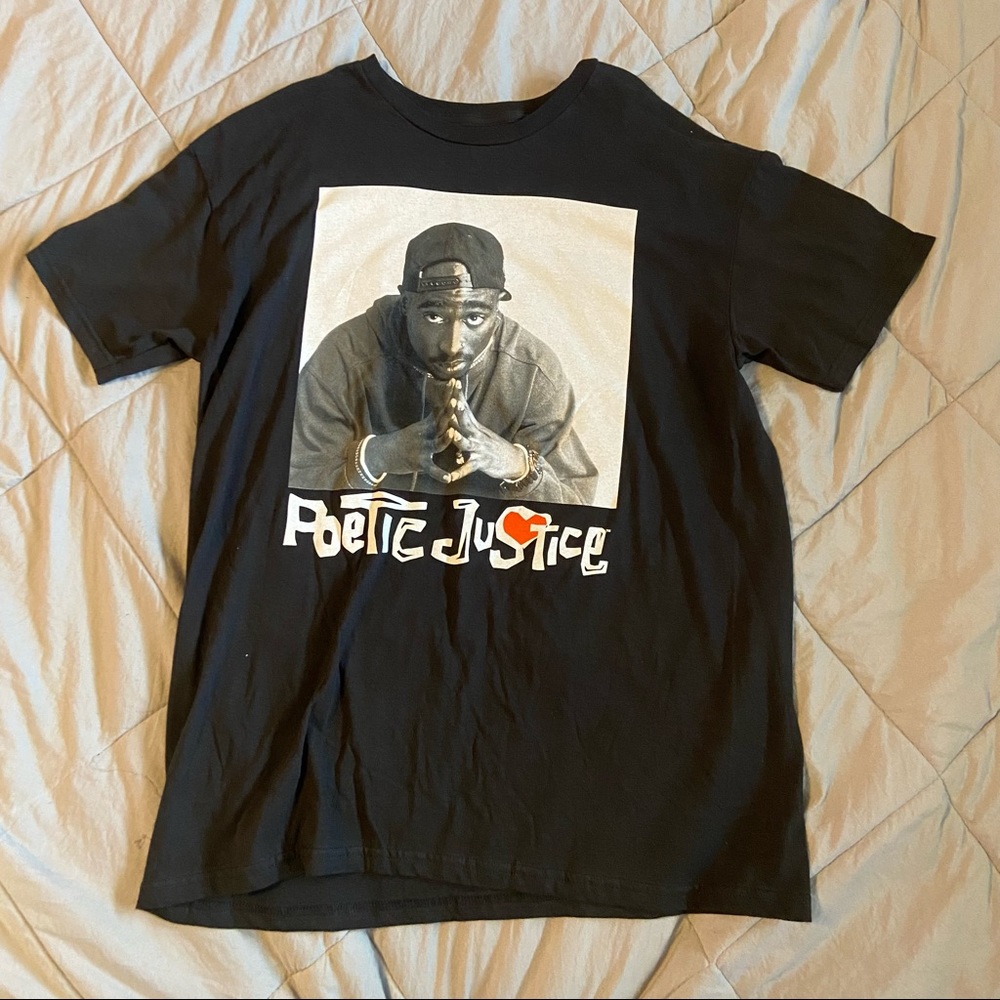 Black Poetic Justice Tupac t-shirt Size Large